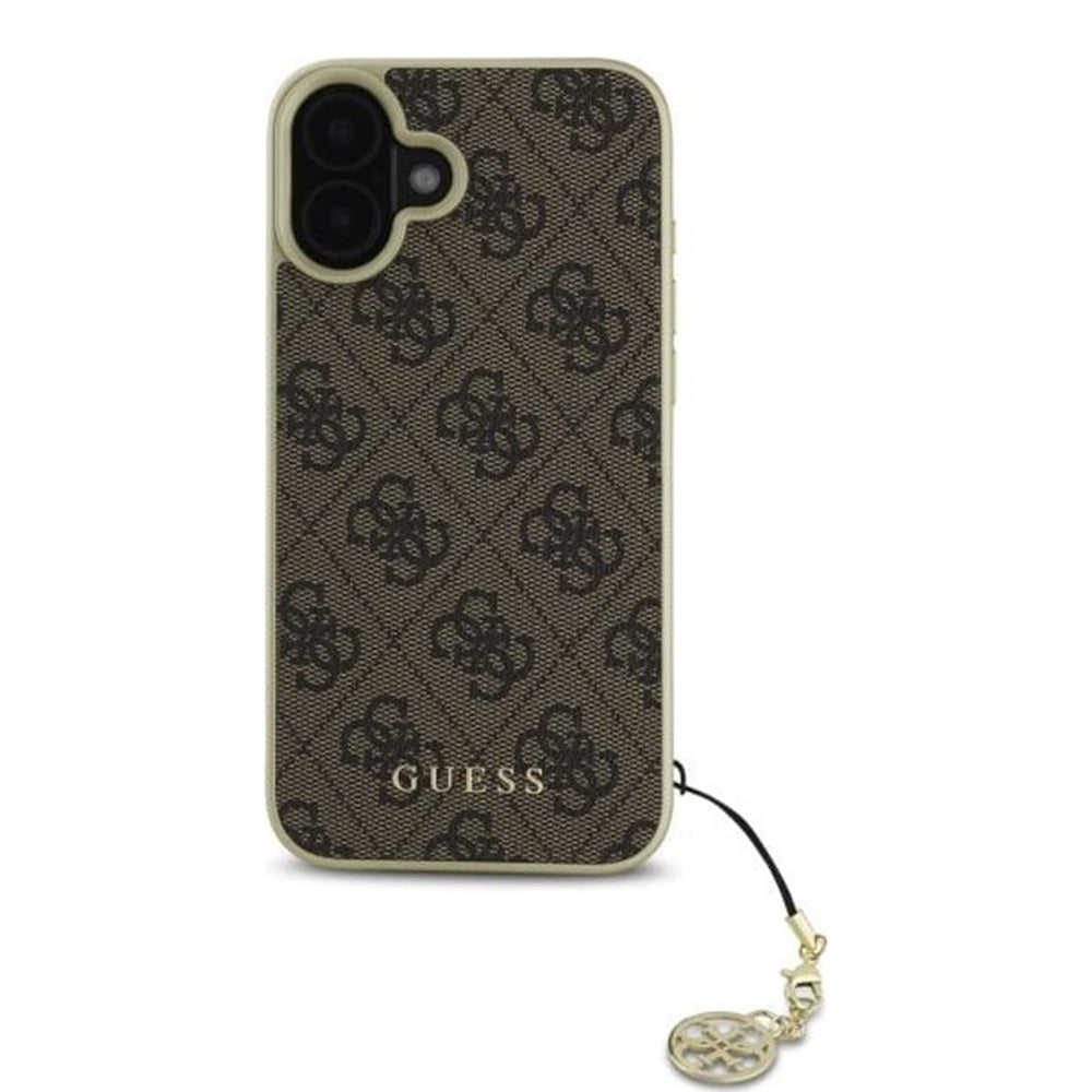 Etui til Apple iPhone 16 Plus, Guess, 4G Charm, Brun