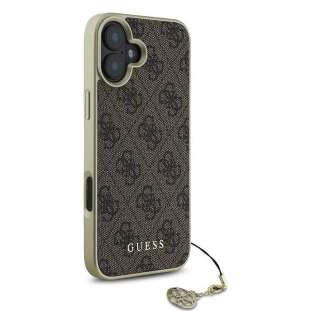 Etui til Apple iPhone 16 Plus, Guess, 4G Charm, Brun