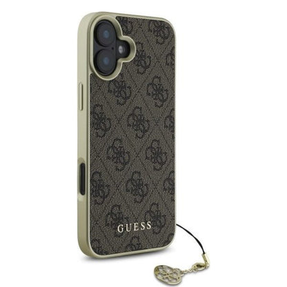 Etui til Apple iPhone 16 Plus, Guess, 4G Charm, Brun