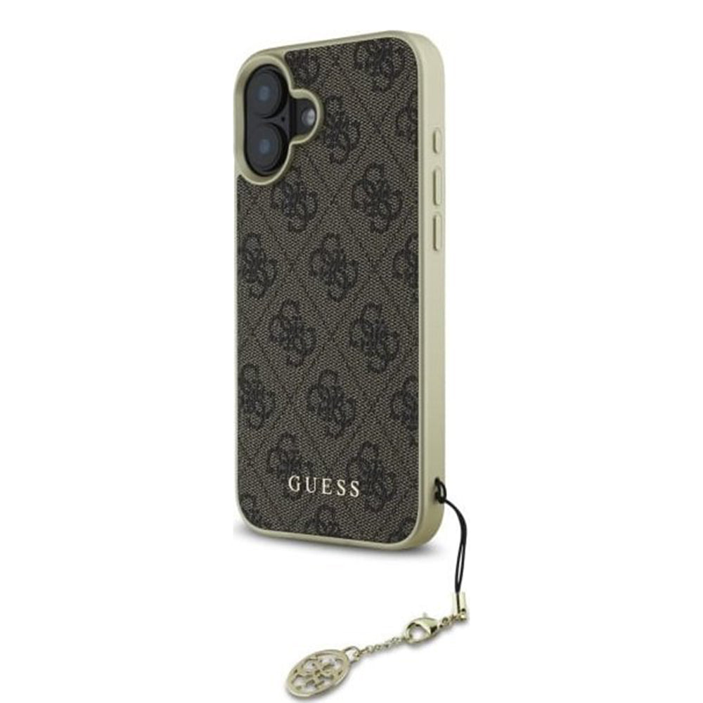 Etui til Apple iPhone 16 Plus, Guess, 4G Charm, Brun