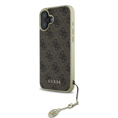 Etui til Apple iPhone 16 Plus, Guess, 4G Charm, Brun