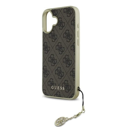 Etui til Apple iPhone 16 Plus, Guess, 4G Charm, Brun