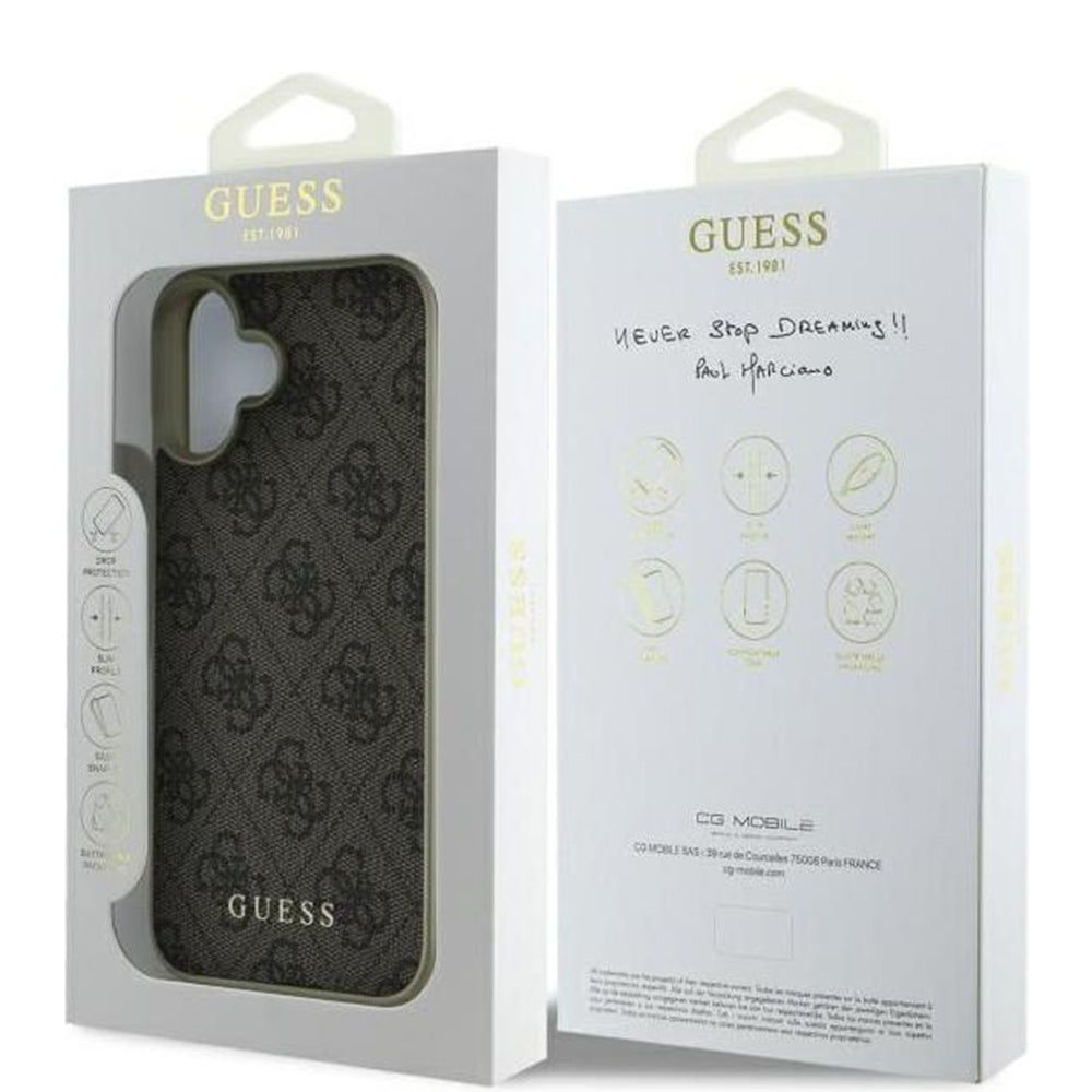 Etui til Apple iPhone 16 Plus, Guess, 4G Charm, Brun