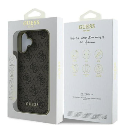 Etui til Apple iPhone 16 Plus, Guess, 4G Charm, Brun