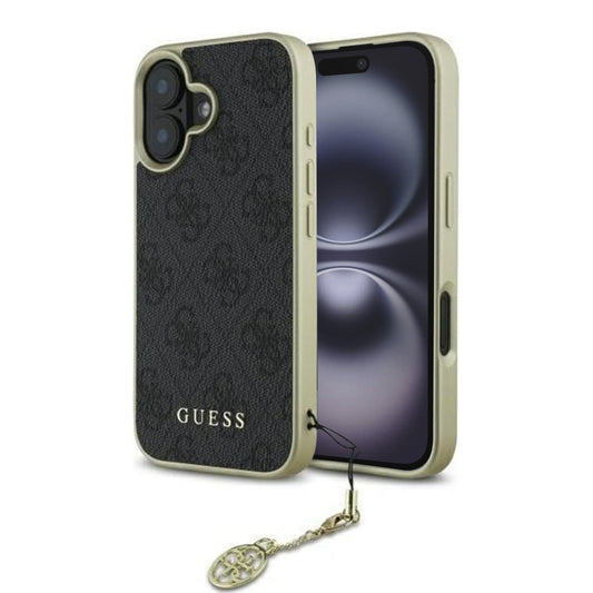 Etui til Apple iPhone 16 Plus, Guess, 4G Charm, Sort