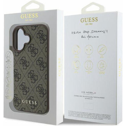 Etui til Apple iPhone 16 Plus, Guess, 4G Classic, Brun