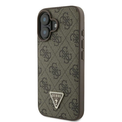 Etui til Apple iPhone 16 Plus, Guess, 4G Triangle Strass, Brun
