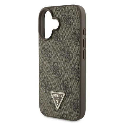 Etui til Apple iPhone 16 Plus, Guess, 4G Triangle Strass, Brun