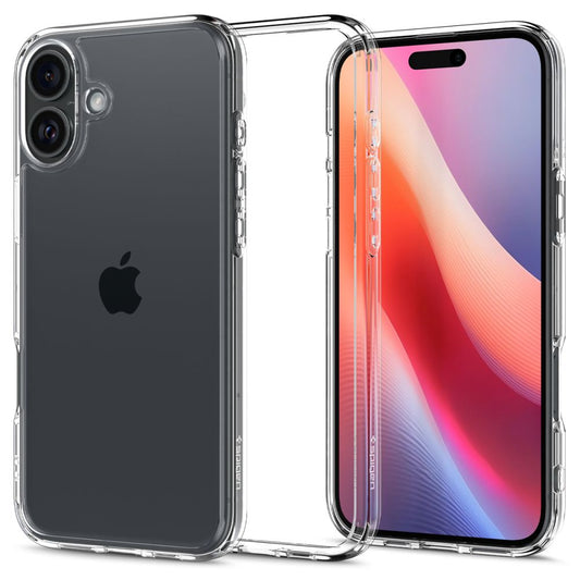 Etui til Apple iPhone 16 Plus, Spigen, Ultra Hybrid, Gennemsigtig