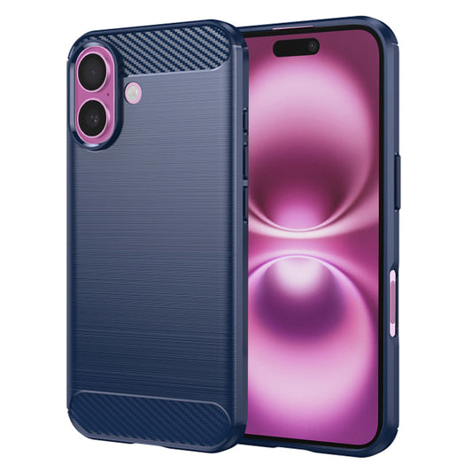 Cover til Apple iPhone 16 Plus, Techsuit, Carbon, Blå