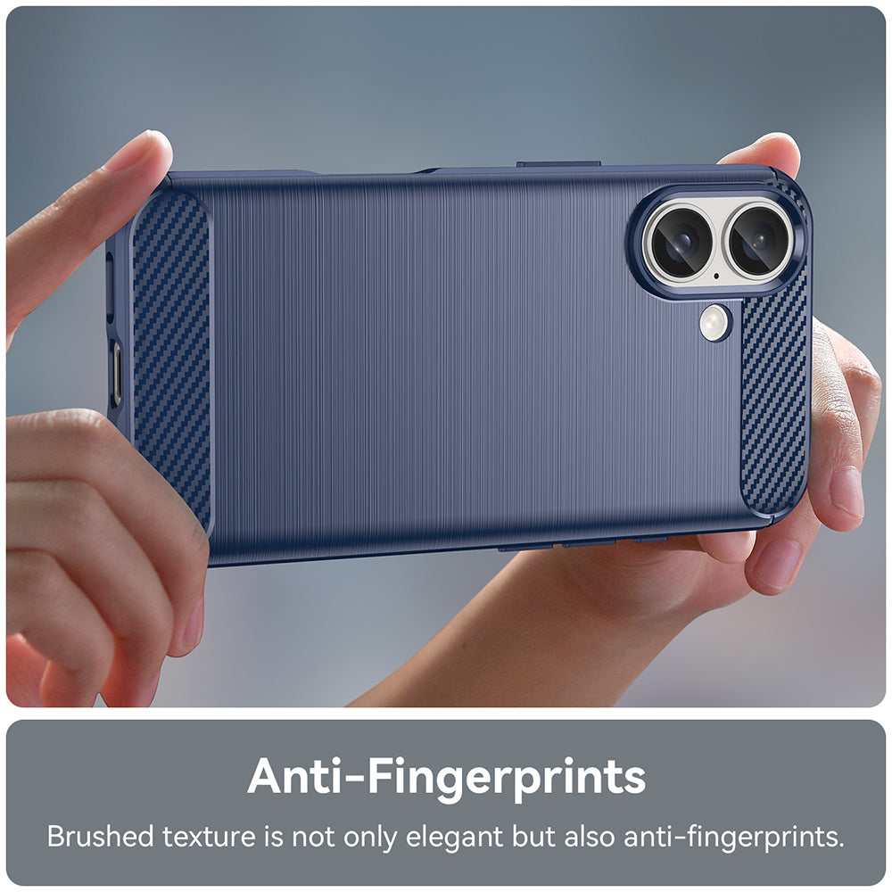 Cover til Apple iPhone 16 Plus, Techsuit, Carbon, Blå