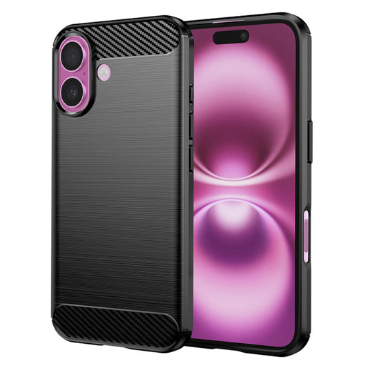 Cover til Apple iPhone 16 Plus, Techsuit, Carbon, Sort