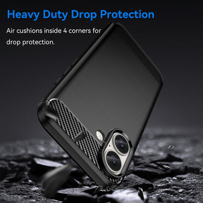 Cover til Apple iPhone 16 Plus, Techsuit, Carbon, Sort