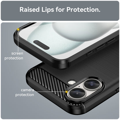Cover til Apple iPhone 16 Plus, Techsuit, Carbon, Sort
