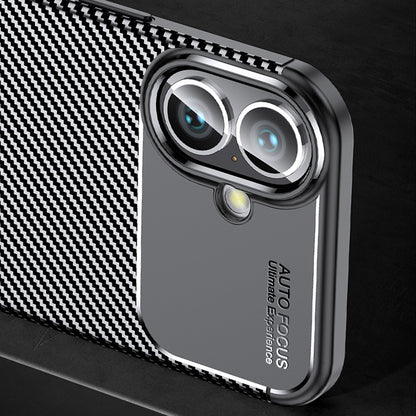 Cover til Apple iPhone 16 Plus, Techsuit, CarbonFiber, Sort