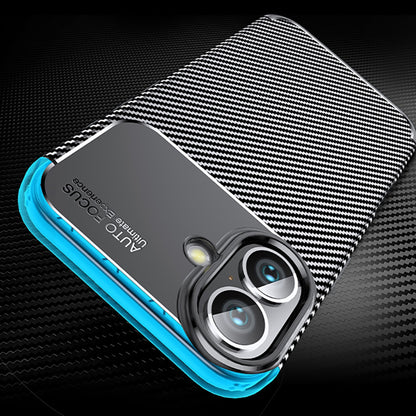 Cover til Apple iPhone 16 Plus, Techsuit, CarbonFiber, Sort