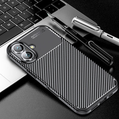 Cover til Apple iPhone 16 Plus, Techsuit, CarbonFiber, Sort