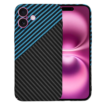 Cover til Apple iPhone 16 Plus, Techsuit, Carbonite FiberShell, Sort Bleu