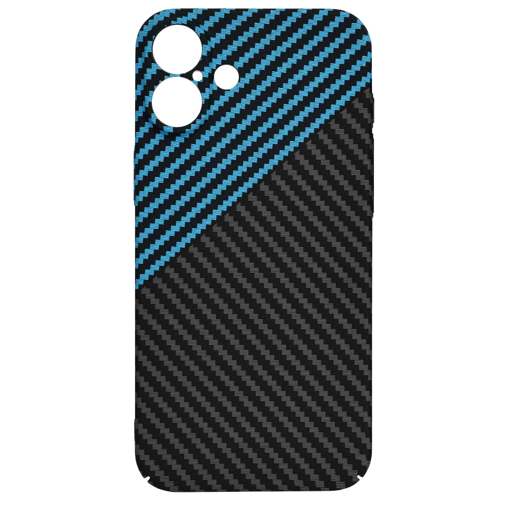 Cover til Apple iPhone 16 Plus, Techsuit, Carbonite FiberShell, Sort Bleu