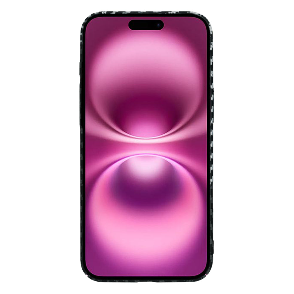 Cover til Apple iPhone 16 Plus, Techsuit, Carbonite FiberShell, Sort Grå