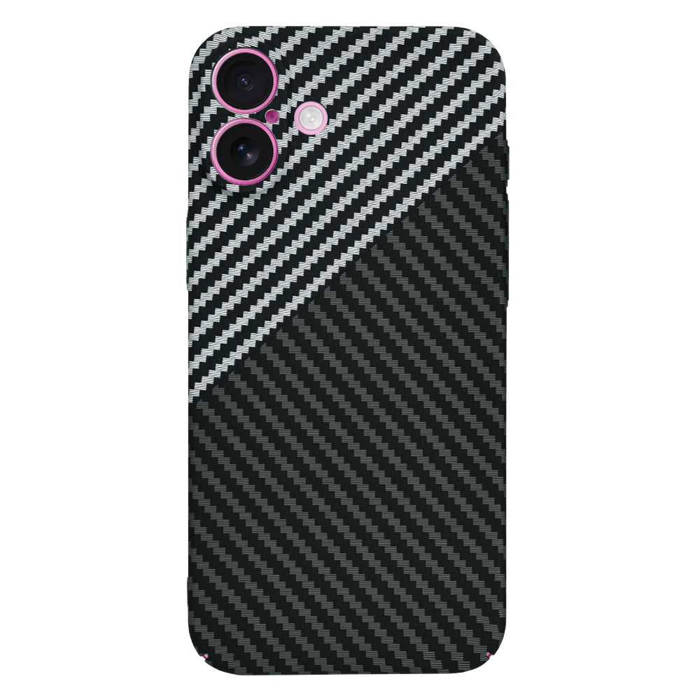 Cover til Apple iPhone 16 Plus, Techsuit, Carbonite FiberShell, Sort Grå