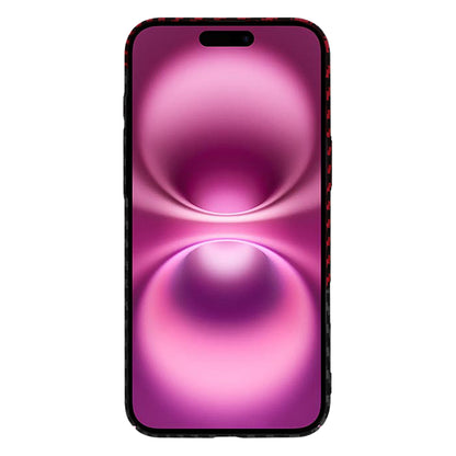 Cover til Apple iPhone 16 Plus, Techsuit, Carbonite FiberShell, Sort Rød