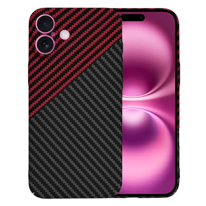 Cover til Apple iPhone 16 Plus, Techsuit, Carbonite FiberShell, Sort Rød