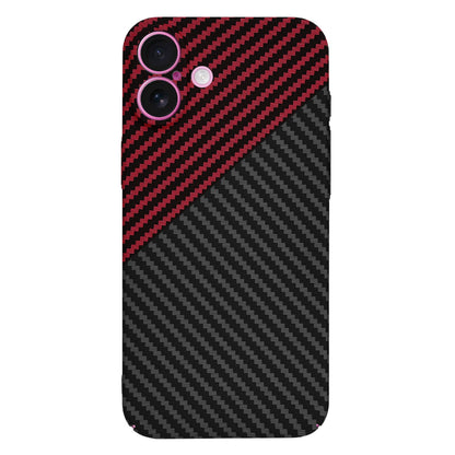 Cover til Apple iPhone 16 Plus, Techsuit, Carbonite FiberShell, Sort Rød