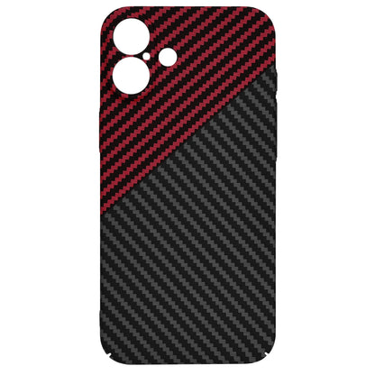 Cover til Apple iPhone 16 Plus, Techsuit, Carbonite FiberShell, Sort Rød