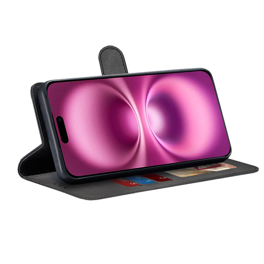 Cover til Apple iPhone 16 Plus, Techsuit, Diary Book, Sort