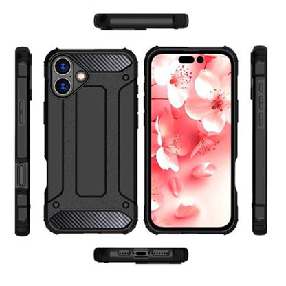 Cover til Apple iPhone 16 Plus, Techsuit, Hybrid Armor, Sort