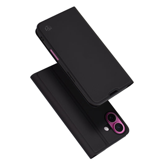 Cover til Apple iPhone 16 Plus, Techsuit, Magskin Book, Sort