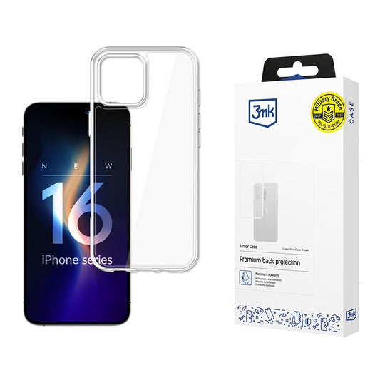 Cover til Apple iPhone 16 Pro, 3MK, Armor, Transparent