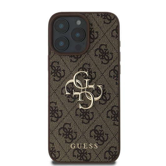 Etui til Apple iPhone 16 Pro, Guess, 4G Big Logo, Brun