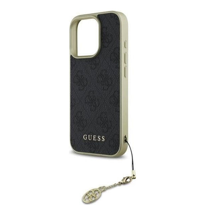 Etui til Apple iPhone 16 Pro, Guess, 4G Charm, Sort