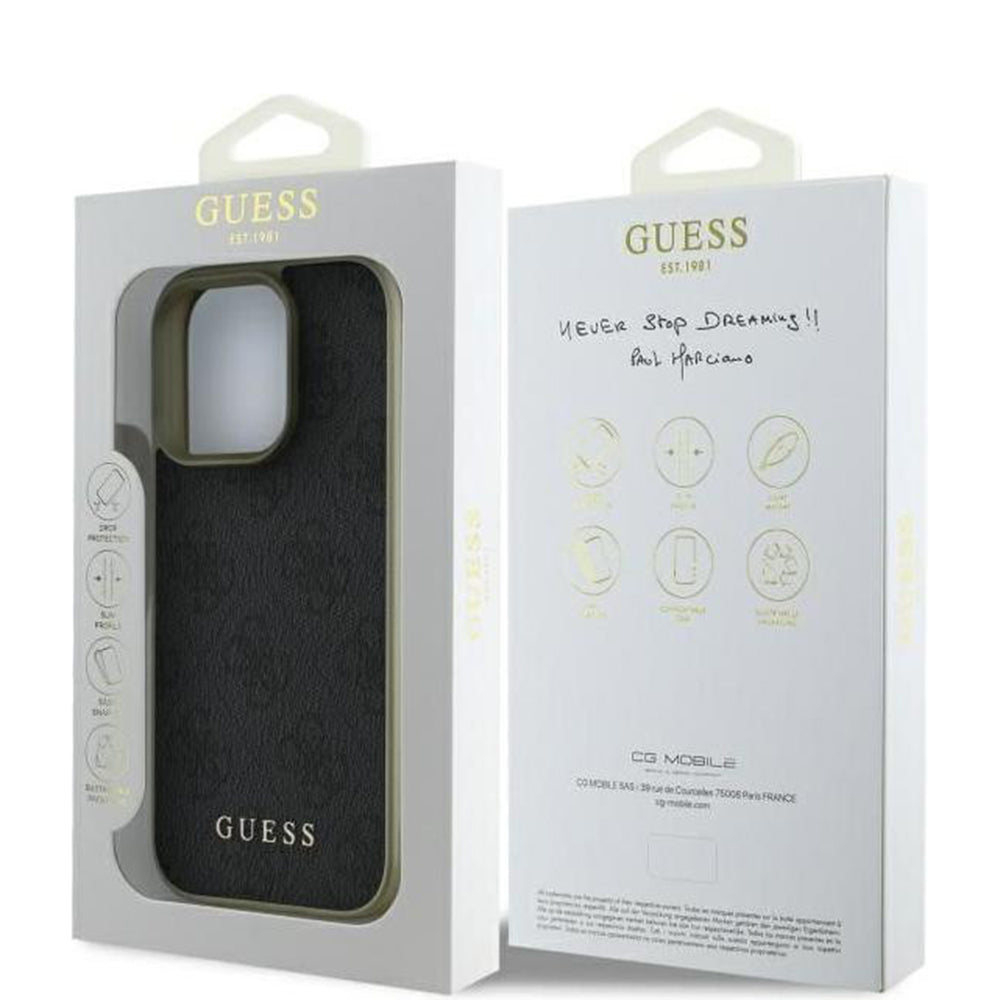 Etui til Apple iPhone 16 Pro, Guess, 4G Charm, Sort