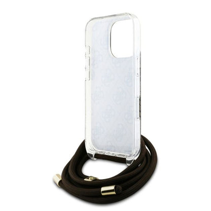 Etui til Apple iPhone 16 Pro, Guess, Crossbody Cord 4G Print, Brun