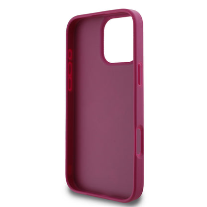 Etui til Apple iPhone 16 Pro, Guess, Glitter Big 4G Script, Magenta