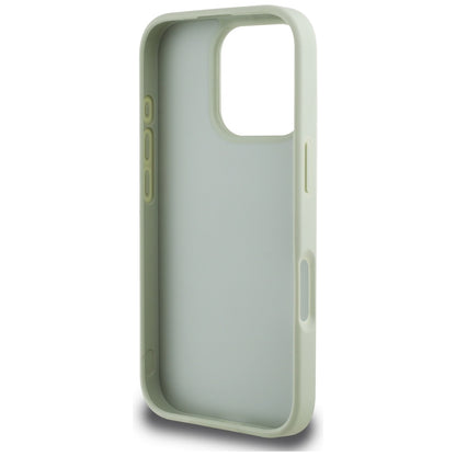 Etui til Apple iPhone 16 Pro, Guess, Grained Big 4G Logo Small Classic Logo, Grøn