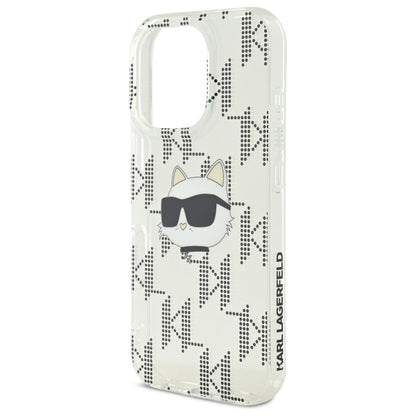 Etui til Apple iPhone 16 Pro, Karl Lagerfeld, IML Luxury Electroplated Choupette's Head, Gennemsigtig