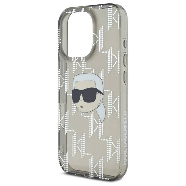 Etui til Apple iPhone 16 Pro, Karl Lagerfeld, IML Luxury Electroplated Karl's Head, Sort