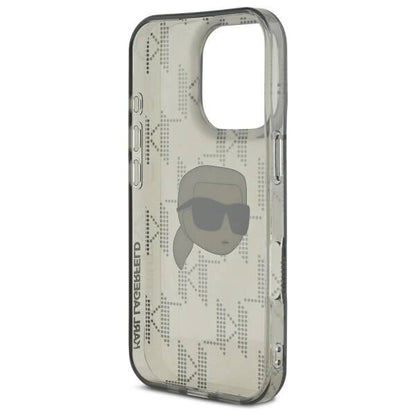 Etui til Apple iPhone 16 Pro, Karl Lagerfeld, IML Luxury Electroplated Karl's Head, Sort