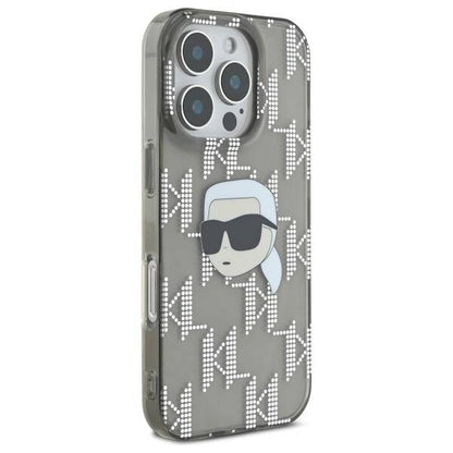 Etui til Apple iPhone 16 Pro, Karl Lagerfeld, IML Luxury Electroplated Karl's Head, Sort