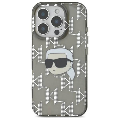 Etui til Apple iPhone 16 Pro, Karl Lagerfeld, IML Luxury Electroplated Karl's Head, Sort