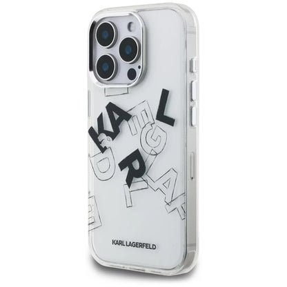 Etui til Apple iPhone 16 Pro, Karl Lagerfeld, IML Sketched Graphic Logo, Gennemsigtig