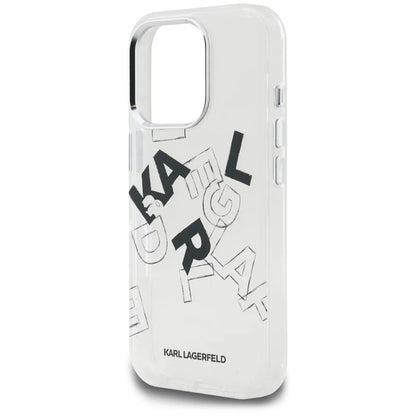 Etui til Apple iPhone 16 Pro, Karl Lagerfeld, IML Sketched Graphic Logo, Gennemsigtig
