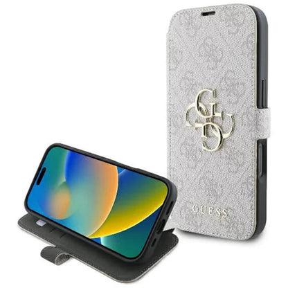 Etui til Apple iPhone 16 Pro Max, Guess, 4G Book, Pink