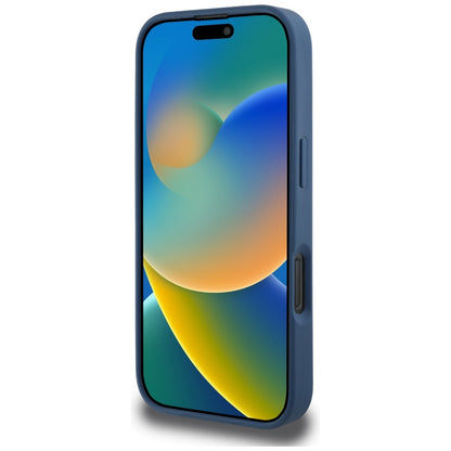 Etui til Apple iPhone 16 Pro Max, Guess, 4G Grained Roses Big Logo, Blå