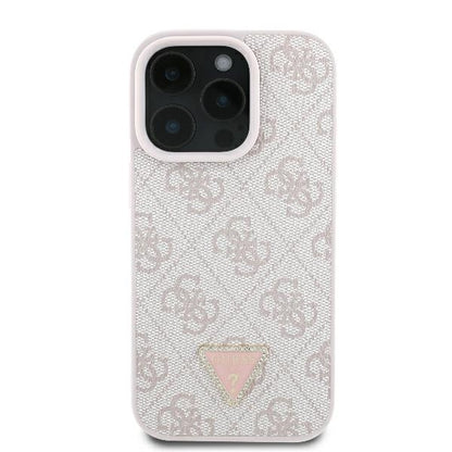 Etui til Apple iPhone 16 Pro Max, Guess, Crossbody 4G Triangle Strass, Pink