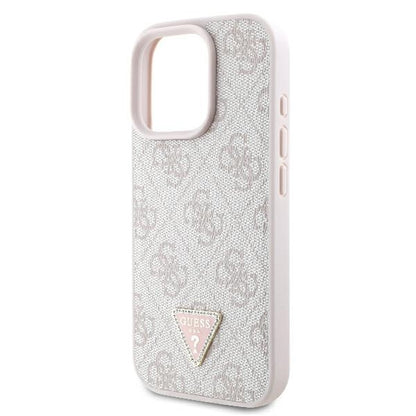 Etui til Apple iPhone 16 Pro Max, Guess, Crossbody 4G Triangle Strass, Pink